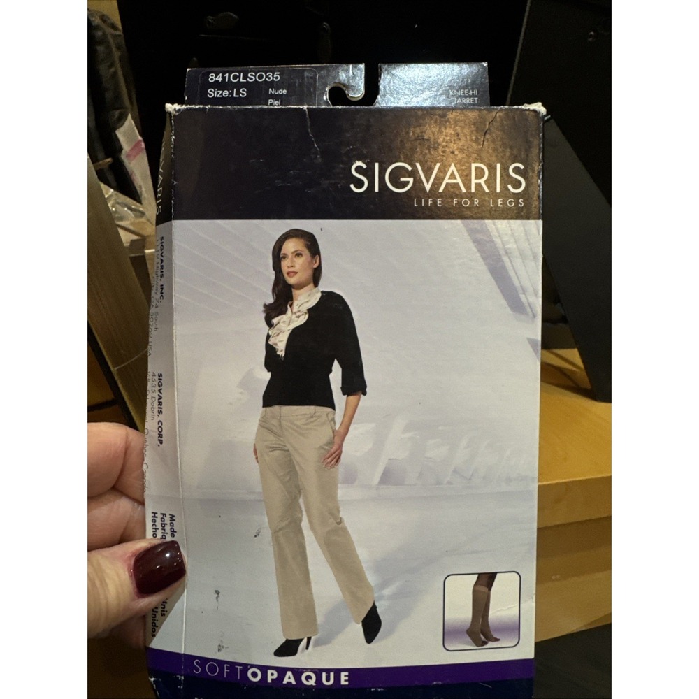 Sigvaris WOMEN Medical Compression Socks 15-20 mmHg Nude Knee-High Open‎ Toe